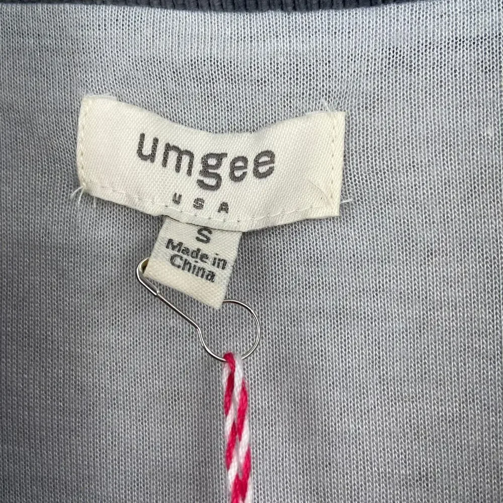 Umgee Teddy Vest Size S Gray Plush Fleece Fully Lined Ribbed Trim Gray Full Zip